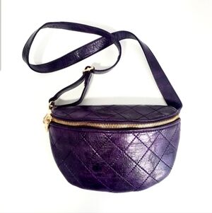Mia & Luca Quilted Purple Crossbody Bag